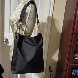 JPK Paris 75 fully lined nylon bag with gold tone hardware  & multi compartments